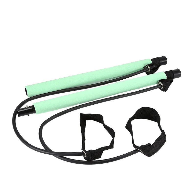 Multifunctional Pilates Bar Kit – Fitness Bar with Resistance Bands for Full Body Home Workouts