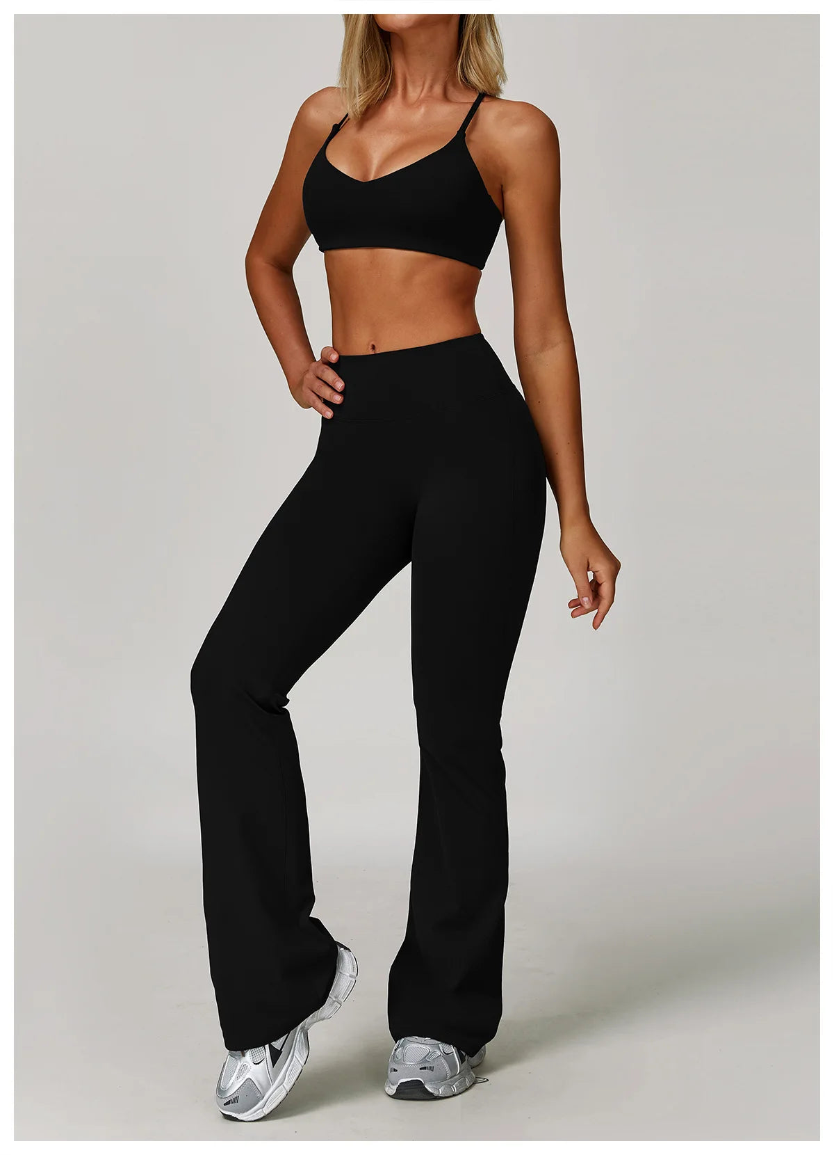 Women's Yoga Sports Set 2/3PCS Gym Workout Tracksuit Long Sleeve Sports Bra Athletic Wear Running Fitness Clothing