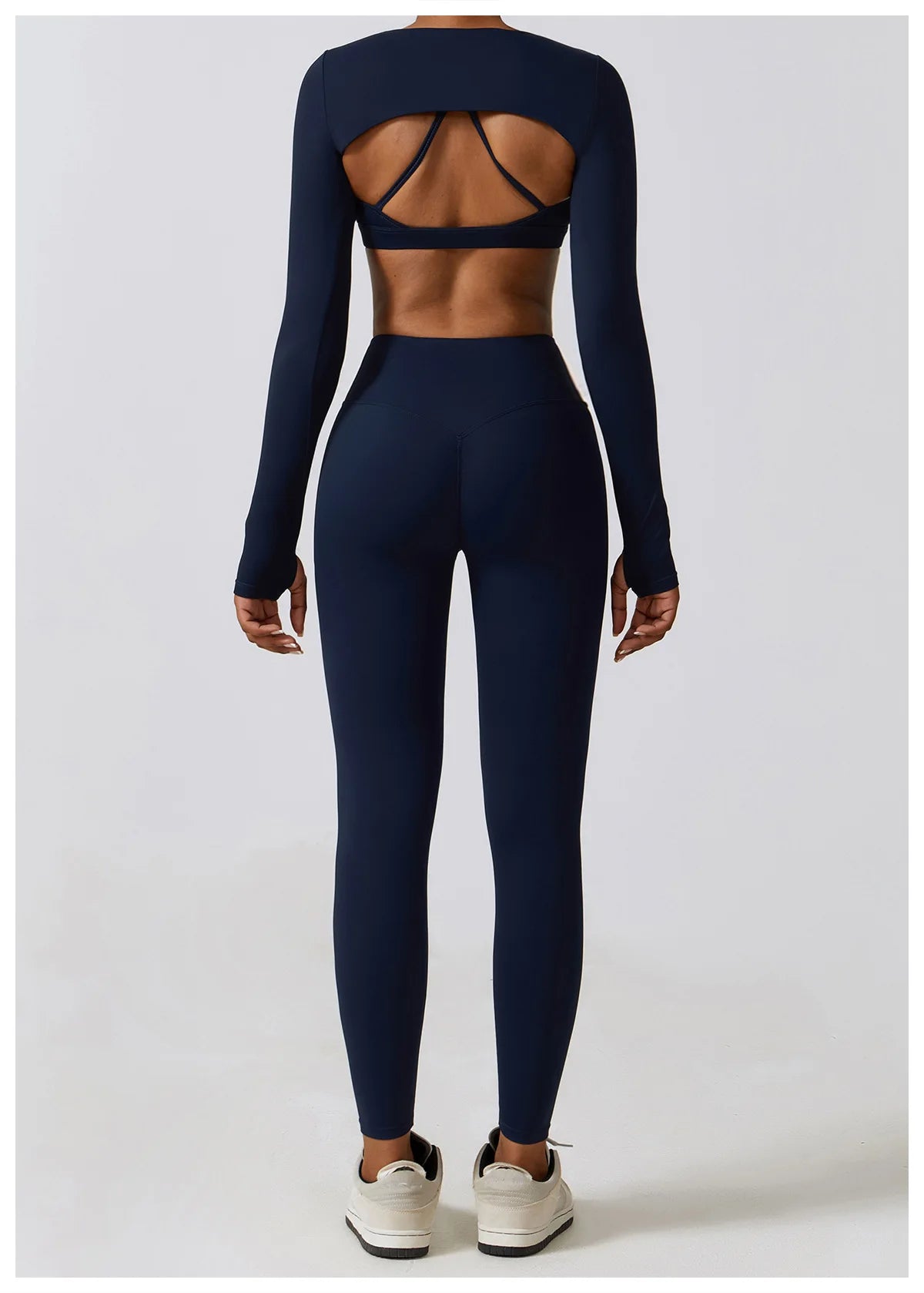 Women's Sportswear Yoga Set Seamless Fitness Bra Crop Top Long Sleeve Workout Clothes Athletic Wear Gym Legging for Running Fitness