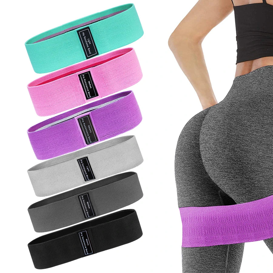 Elastic Glute Thigh Resistance Bands Fabric Booty Squat Circle Stretch Yoga Gym Equipment Hip Fitness Strips Loops Unisex