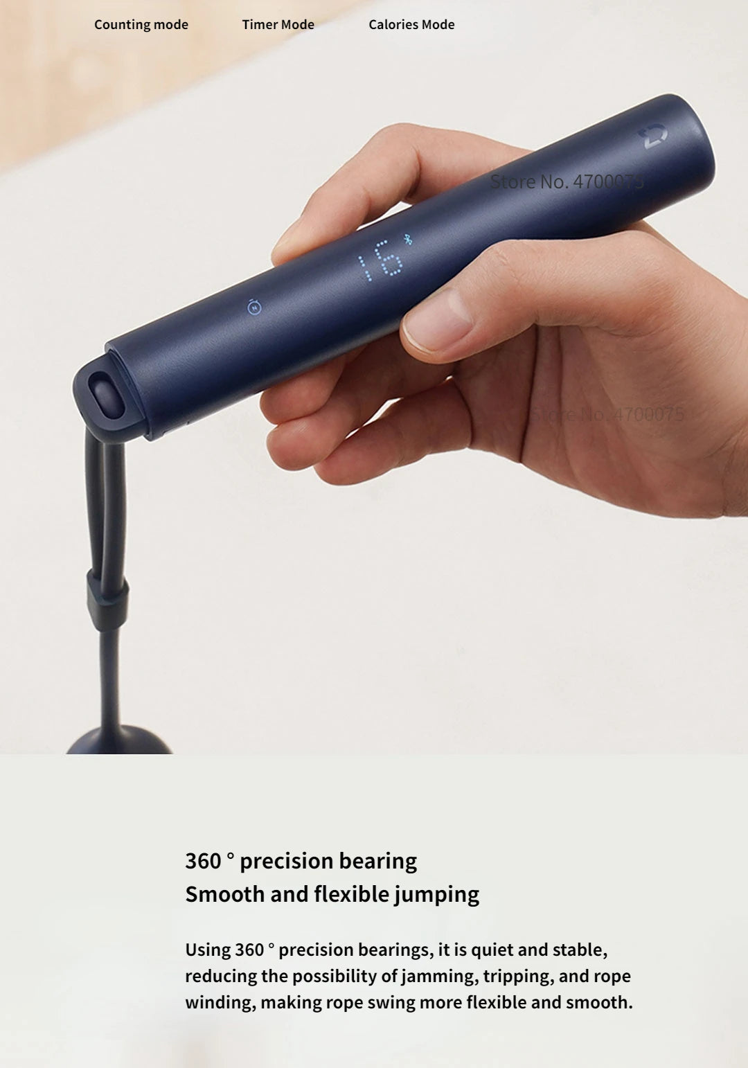 Xiaomi Mijia Smart Jump Rope Bluetooth 5.0 Digital Counter with APP Control Calorie Tracker for Fitness And Weight Loss Exercise