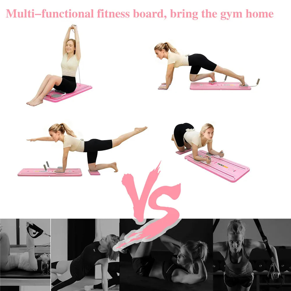 Multifunctional Foldable Abdominal Board Pilates Push up Plate Reformer Fitness Core Workout Equipment for Body Training