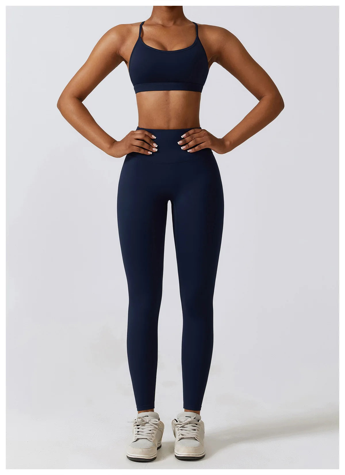 Women's Sportswear Yoga Set Seamless Fitness Bra Crop Top Long Sleeve Workout Clothes Athletic Wear Gym Legging for Running Fitness