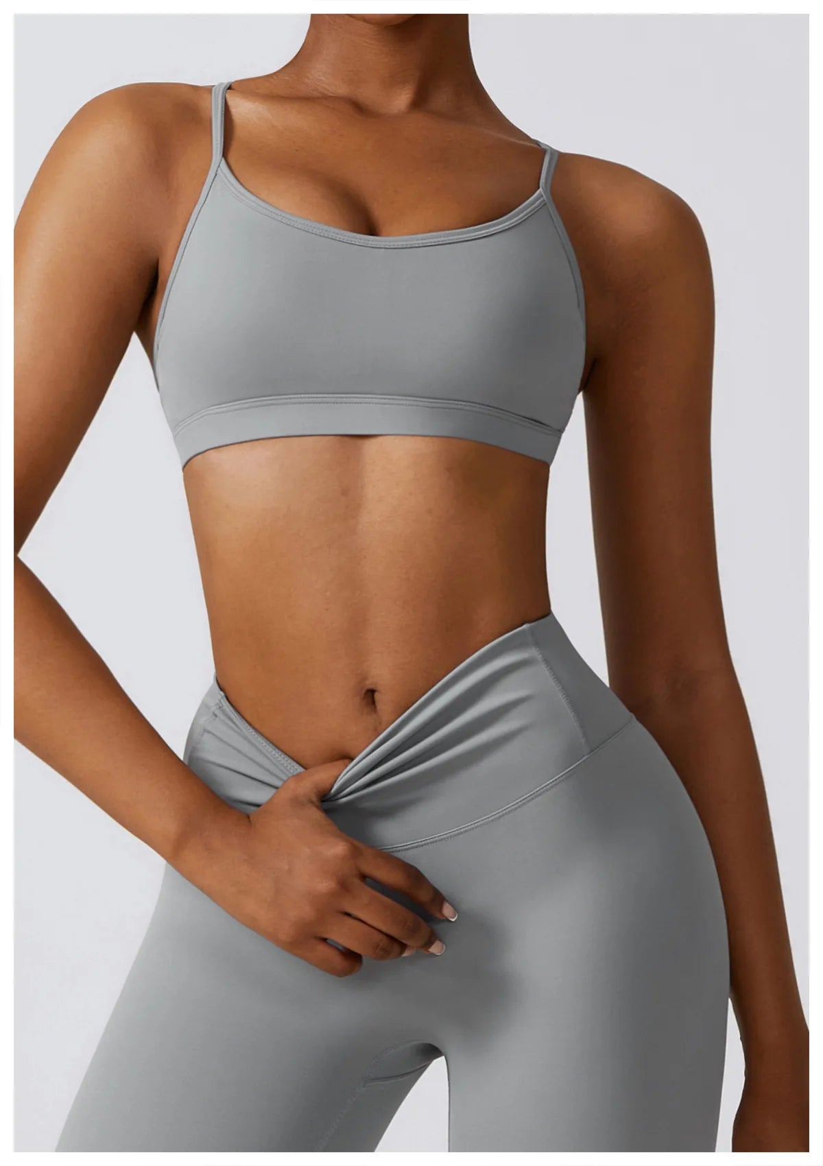 Women's Sportswear Yoga Set Seamless Fitness Bra Crop Top Long Sleeve Workout Clothes Athletic Wear Gym Legging for Running Fitness
