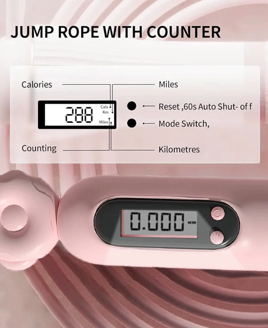Adjustable Jump Rope with Calorie Counter Smart Fitness Exercise Skipping Rope for Weight Loss Unisex Jump Ropes