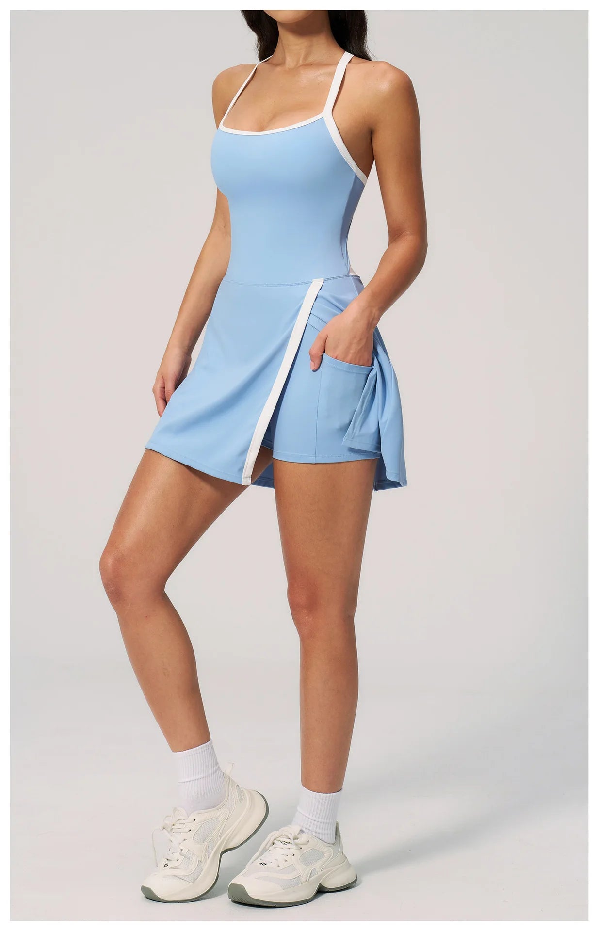 Women's Yoga Jumpsuit Set Anti-Glare One-Piece Ballet Dance Sports Dress Gym Rompers Push-Up Running Tennis Fitness Outfit