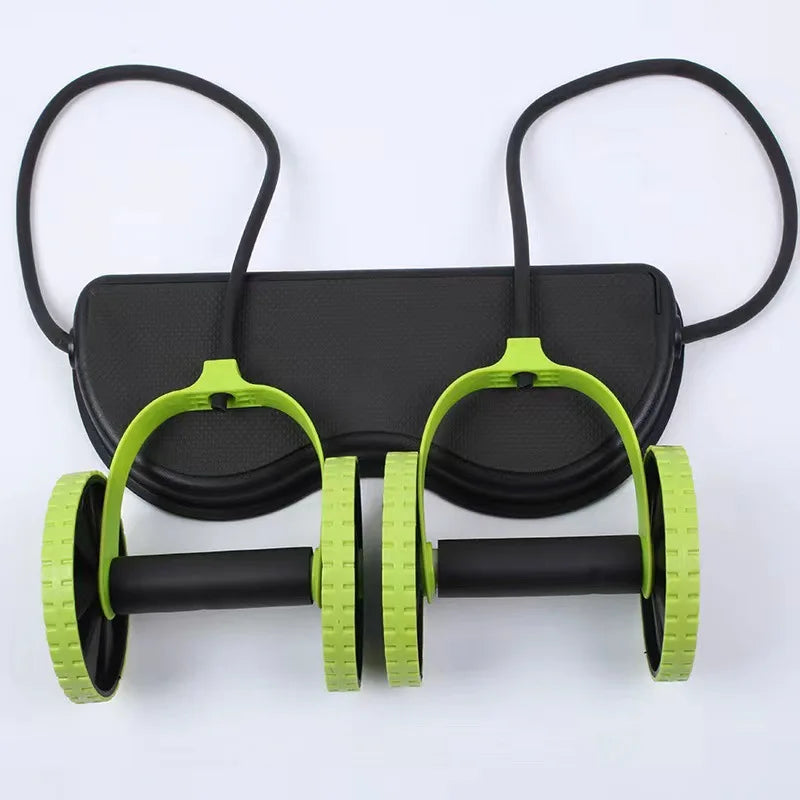 Multifunctional Ab Roller Wheel Kit – Double Wheel Abdominal Trainer with Resistance Bands, Knee Mat & Push-Up Support