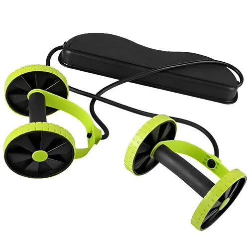 Multifunctional Ab Roller Wheel Kit – Double Wheel Abdominal Trainer with Resistance Bands, Knee Mat & Push-Up Support