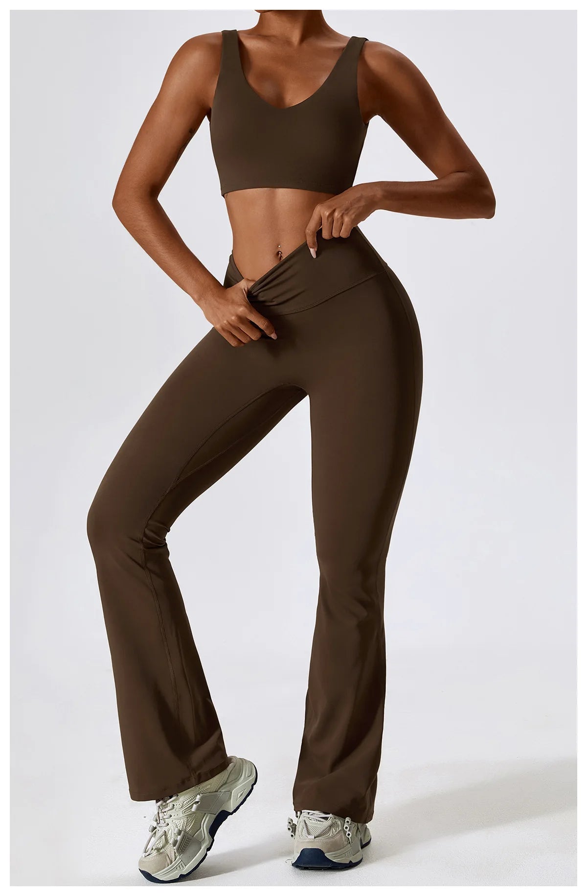 2PCS Women's Seamless Yoga Set Long Sleeve Athletic Legging & Crop Top Sportswear Workout Fitness Gym Sports Suit Winter Workout Clothes