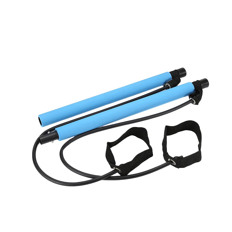 Multifunctional Pilates Bar Kit – Fitness Bar with Resistance Bands for Full Body Home Workouts