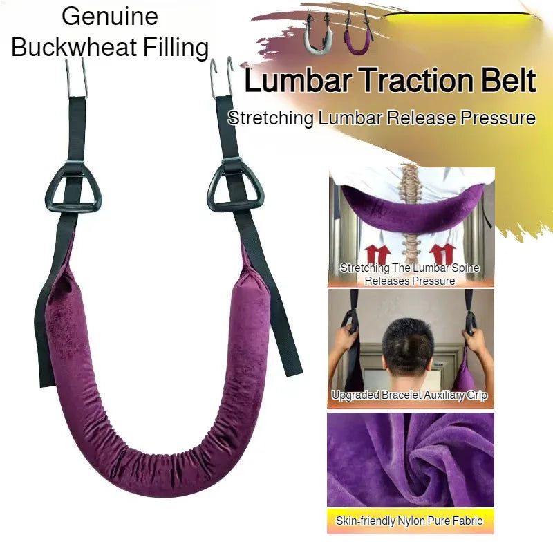 Lumbar Suspension Belt Household Spinal Stretch Horizontal Bar Traction Belt Soothing Waist Support for Back Pain Relief