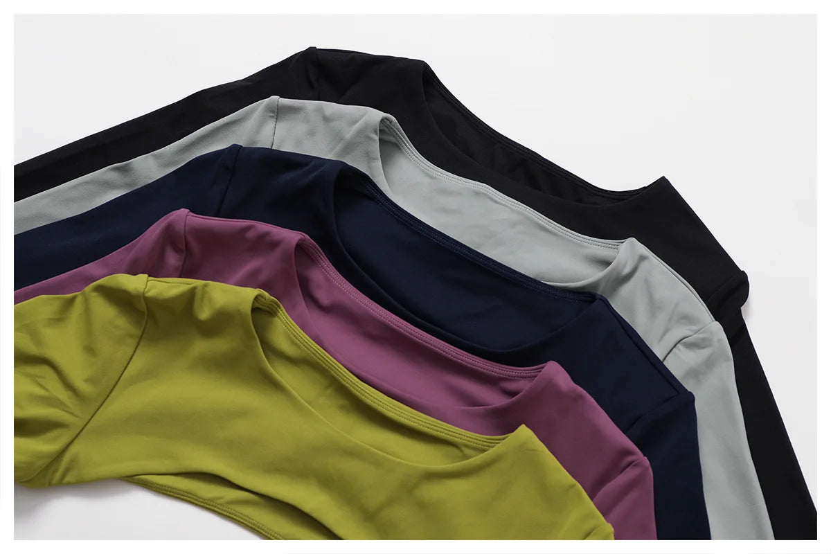 Women's Sportswear Yoga Set Seamless Fitness Bra Crop Top Long Sleeve Workout Clothes Athletic Wear Gym Legging for Running Fitness