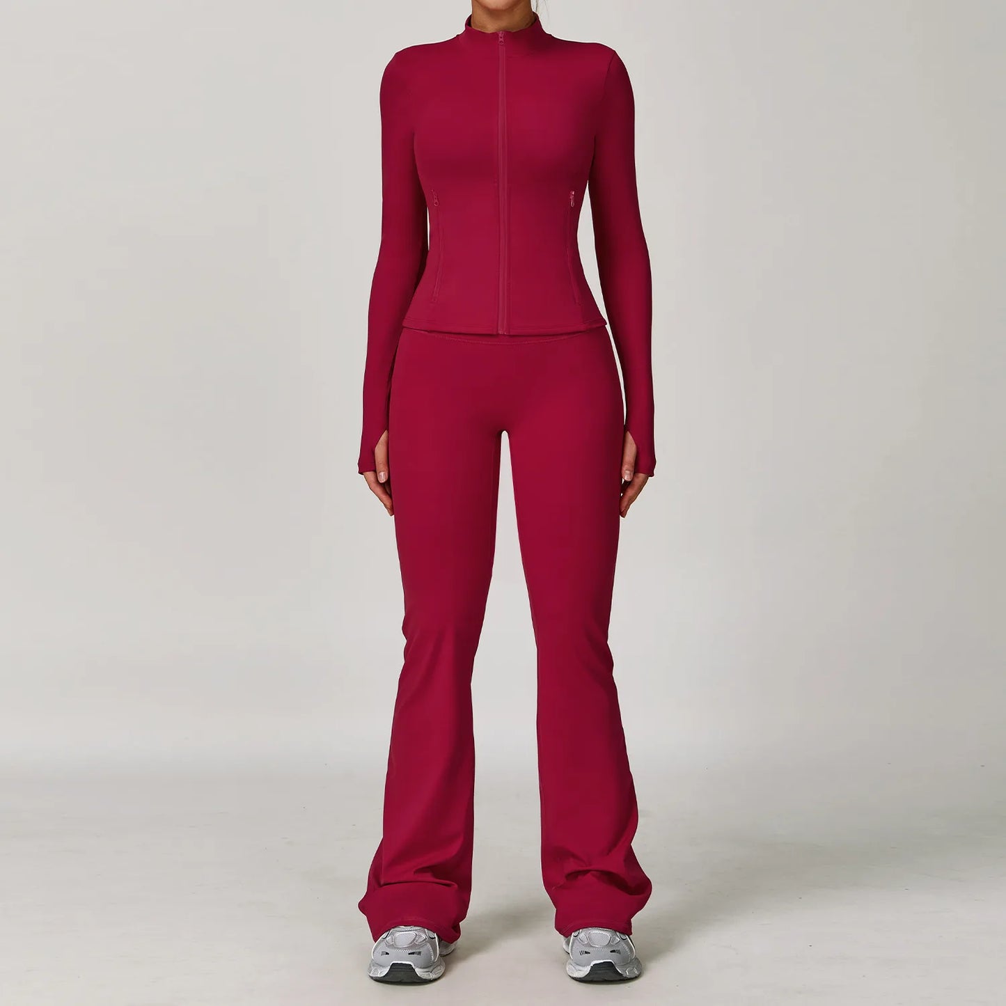Women's Yoga Sports Set 2/3PCS Gym Workout Tracksuit Long Sleeve Sports Bra Athletic Wear Running Fitness Clothing