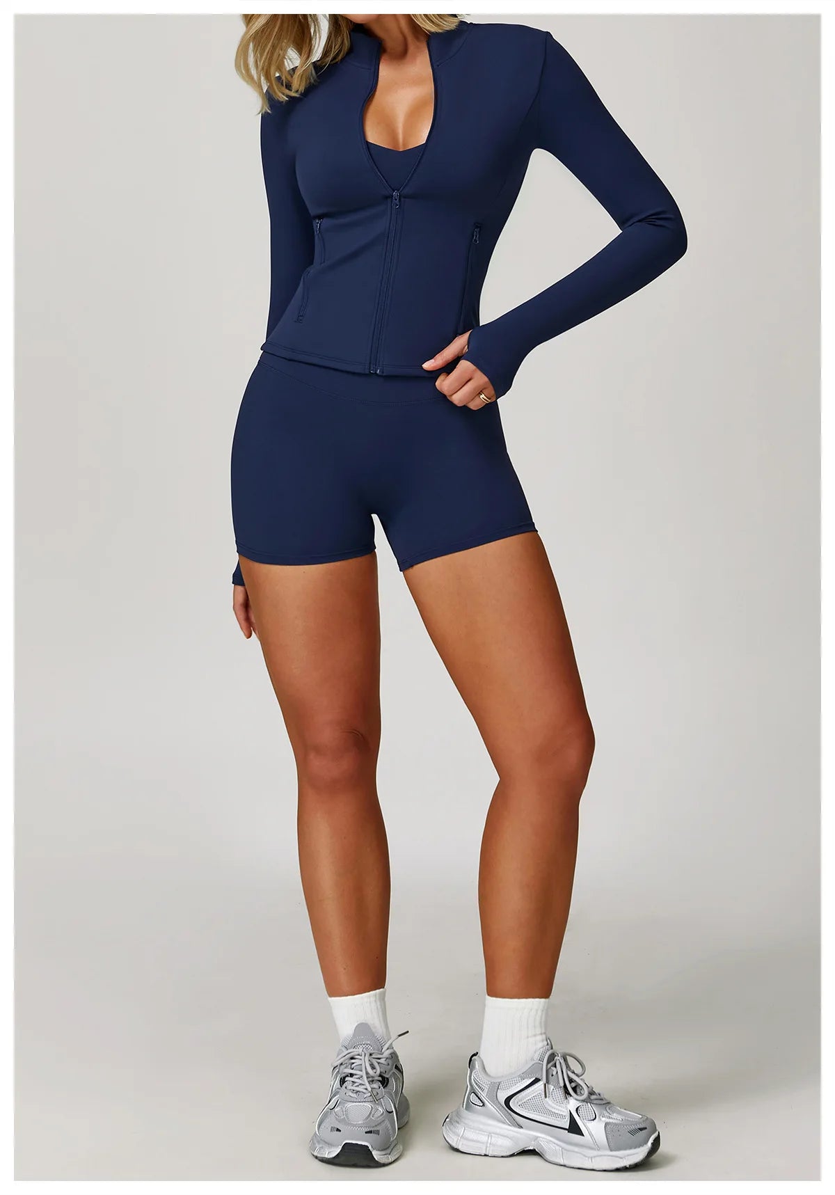 Women's Yoga Sports Set 2/3PCS Gym Workout Tracksuit Long Sleeve Sports Bra Athletic Wear Running Fitness Clothing