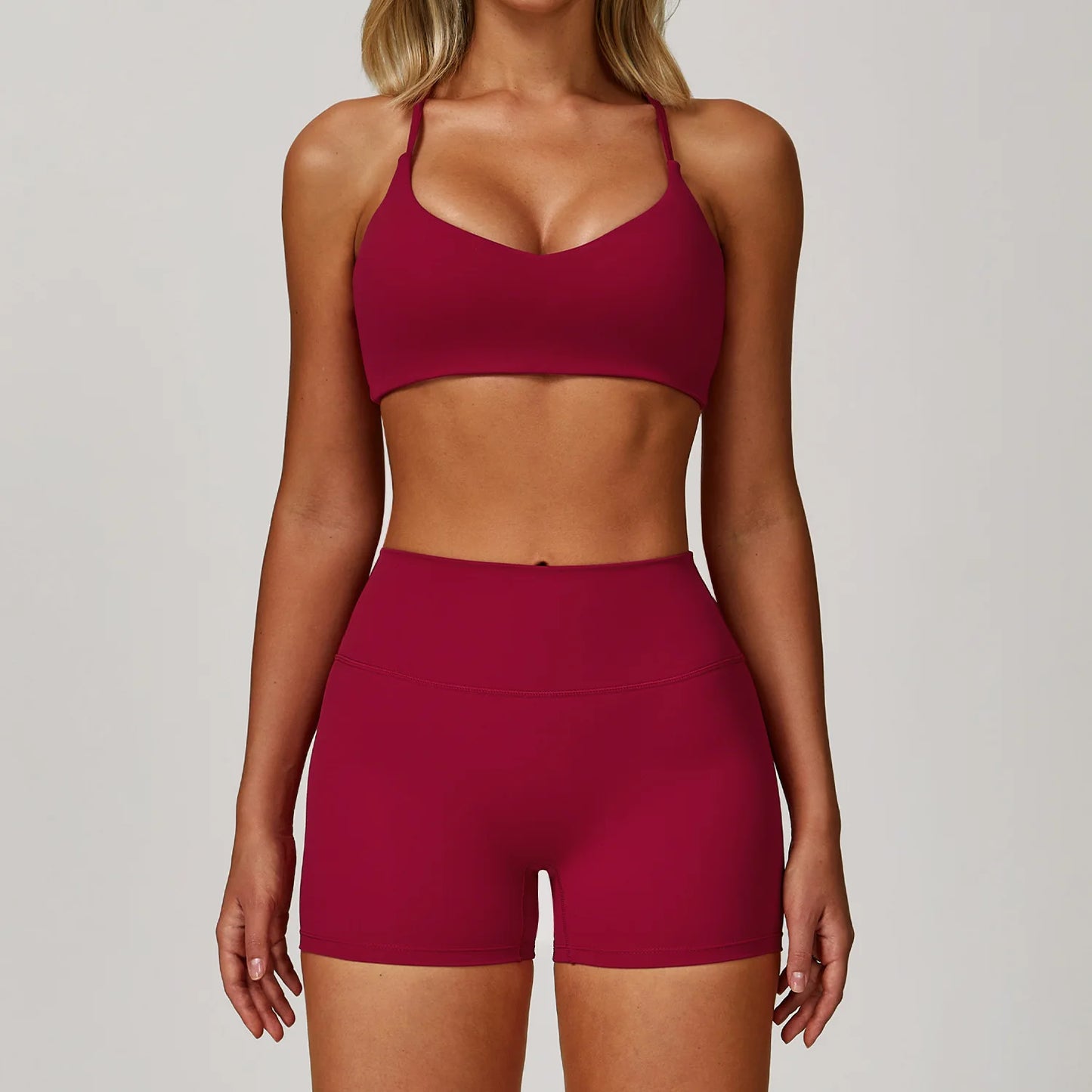 Women's Yoga Sports Set 2/3PCS Gym Workout Tracksuit Long Sleeve Sports Bra Athletic Wear Running Fitness Clothing
