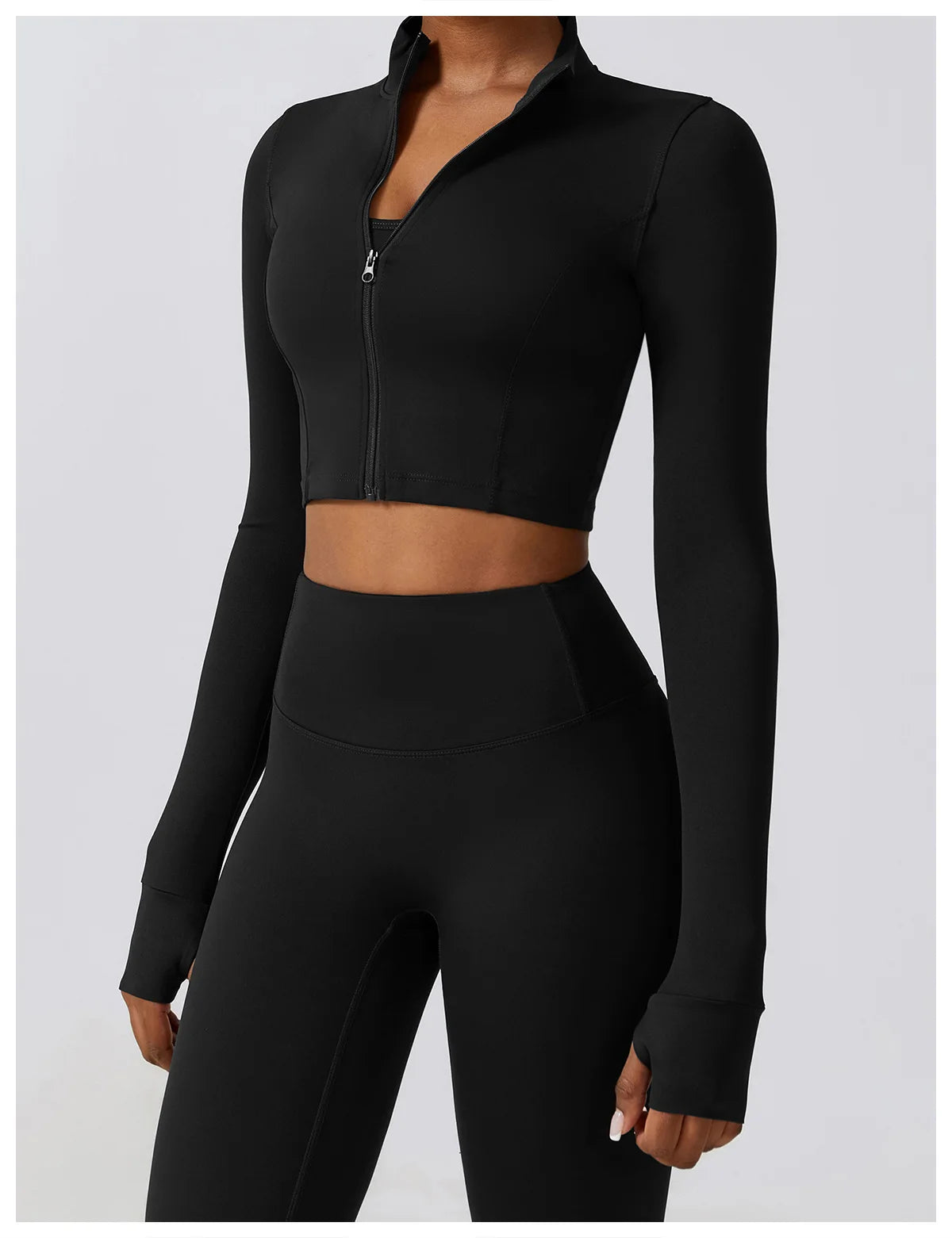 Women's Sportswear Yoga Set Seamless Fitness Bra Crop Top Long Sleeve Workout Clothes Athletic Wear Gym Legging for Running Fitness